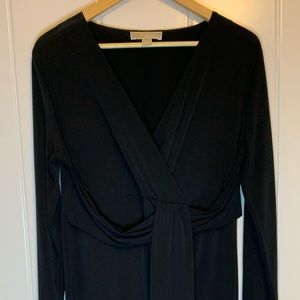 Michael Kors Black Faux Wrap Dress
